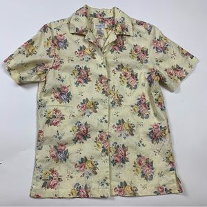 Vintage Jones New York 100%Linen Button Down Shirt